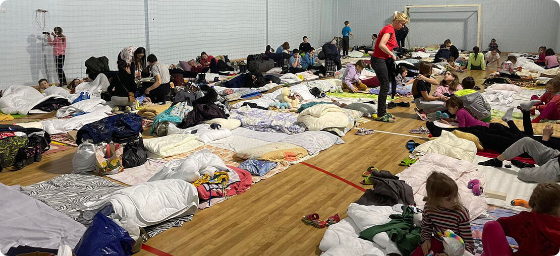Shelter for Refugees in school